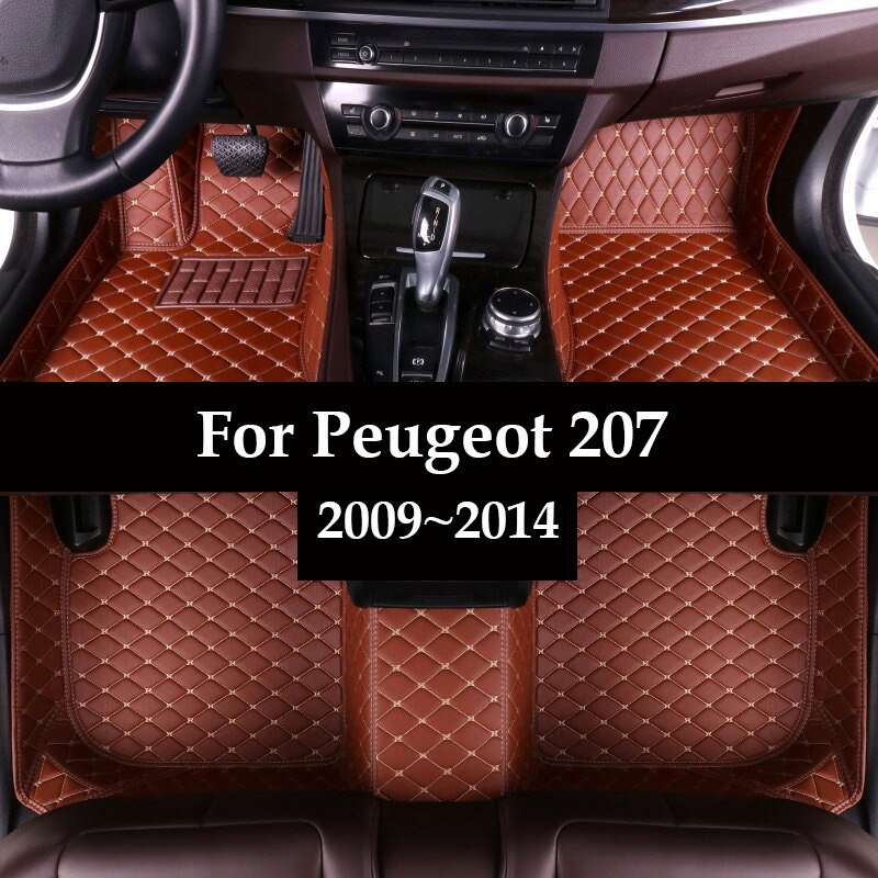 Leather Car Floor Mats Fit For Peugeot 207 20092014 C..